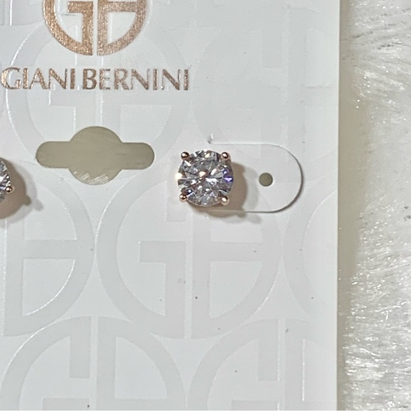 Giani Bernini NWT cubic zirconia 18k rose gold stud earrings - Picture 9 of 14